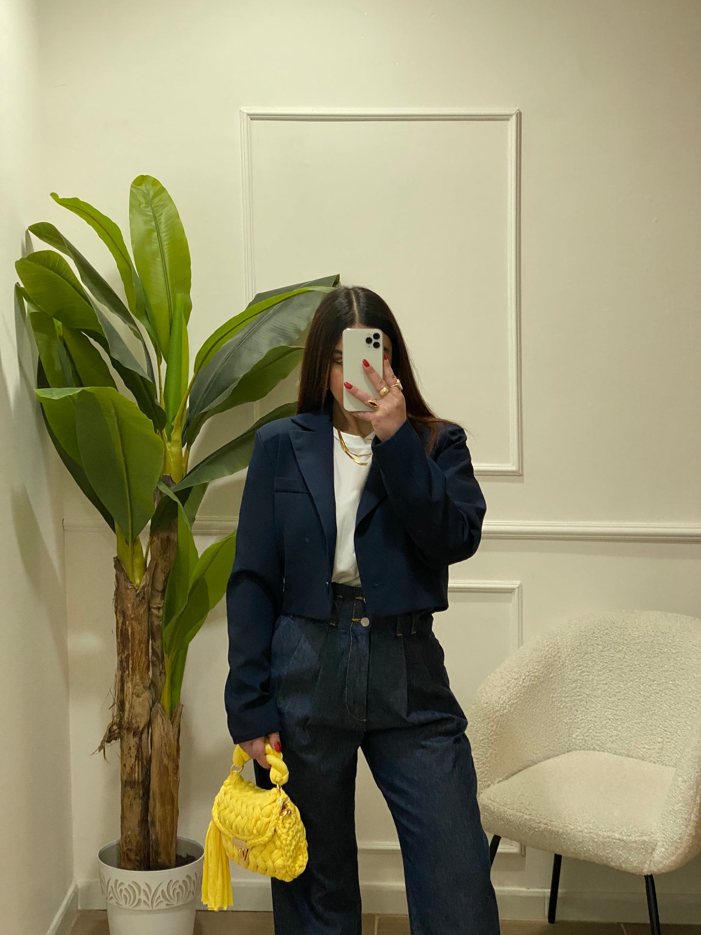 giacca crop foderata