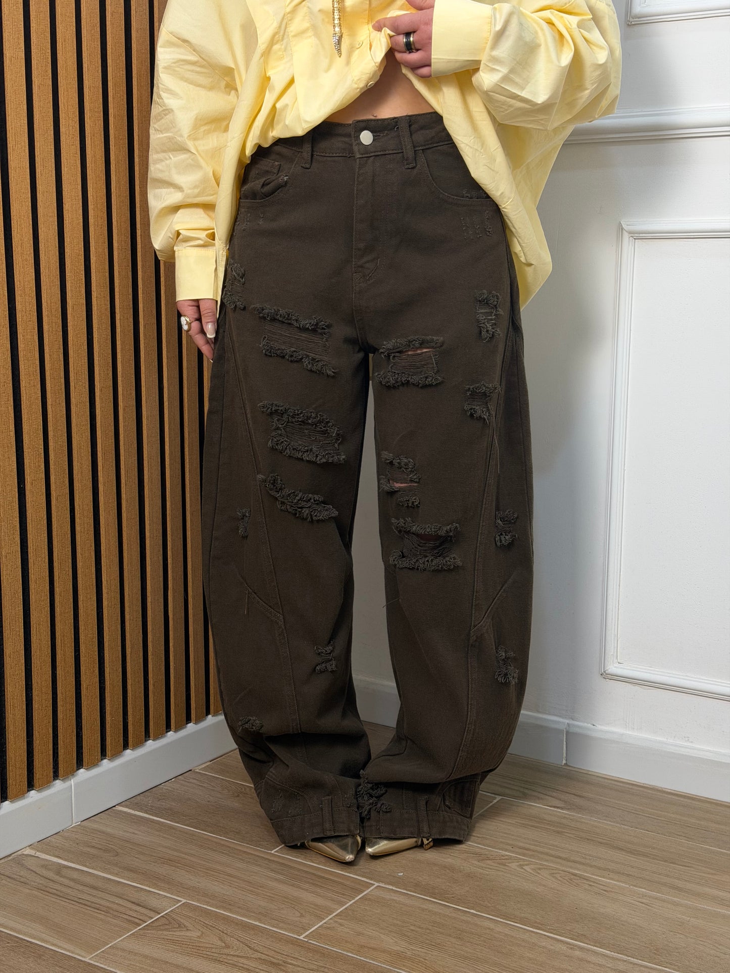 Jeans Up&Down marrone