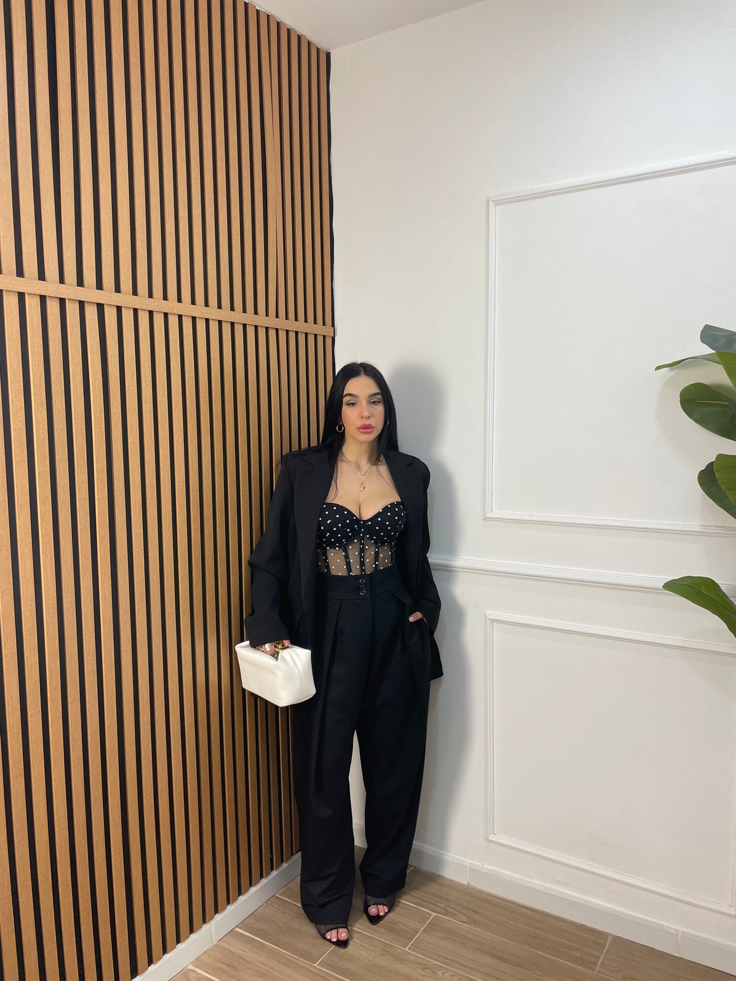 Pantalone bustino triplo bottone