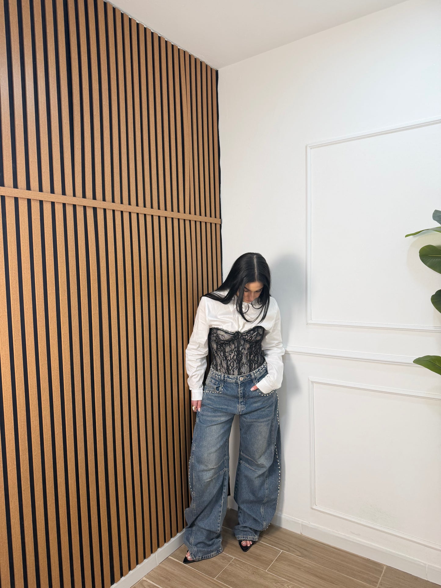 Jeans balloon borchie