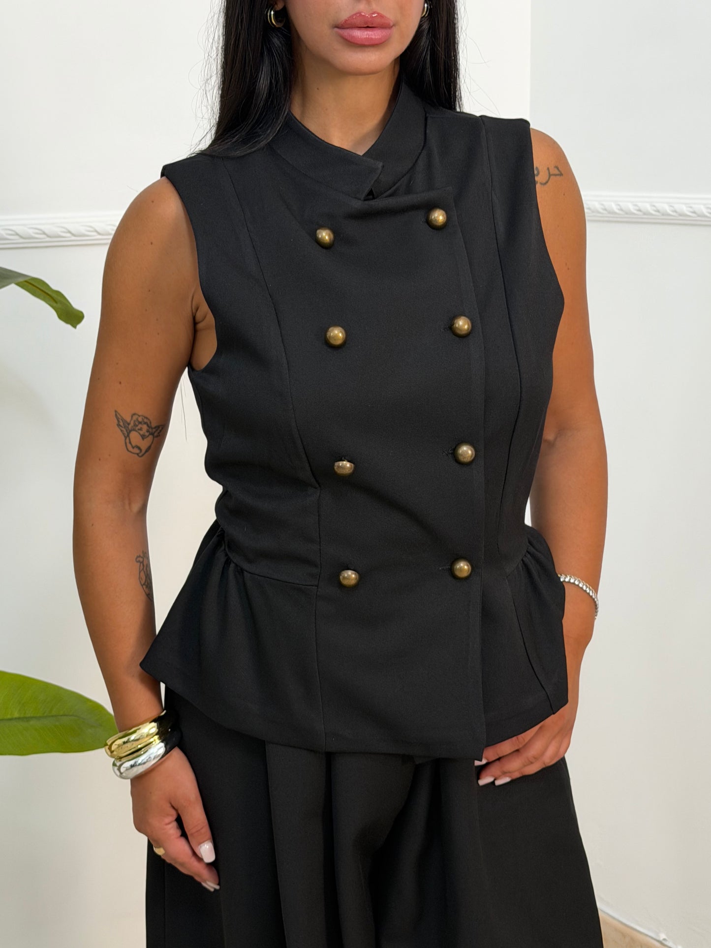 Gilet bottoni gold