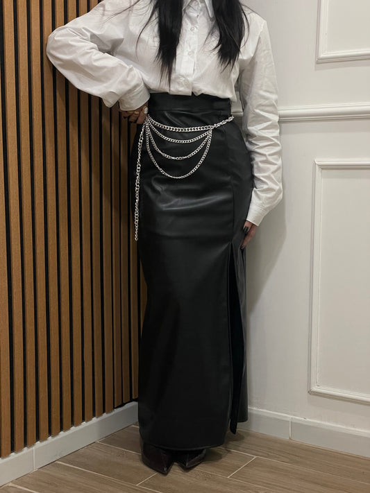 Gonna tubino ecopelle