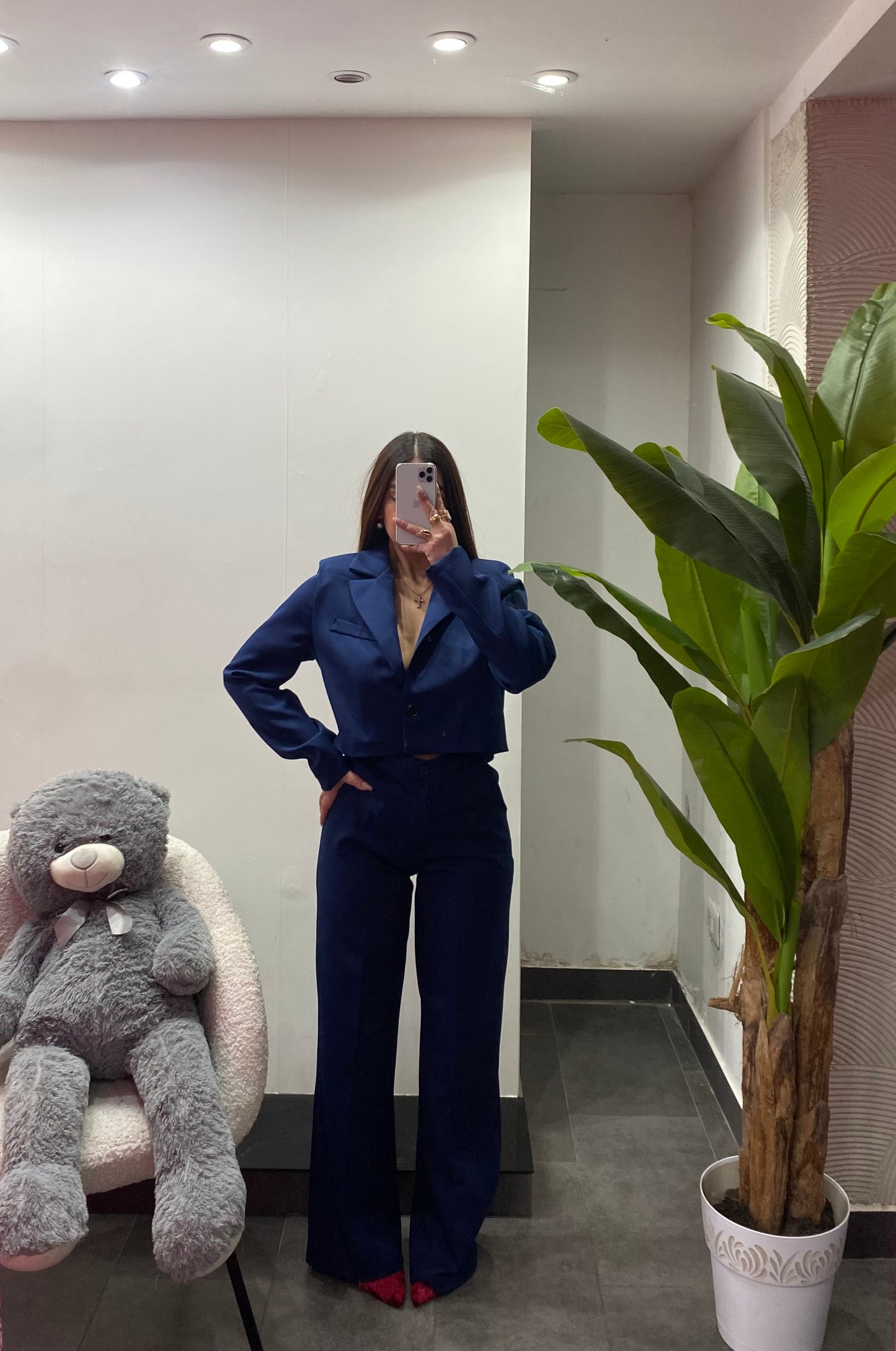 giacca crop foderata