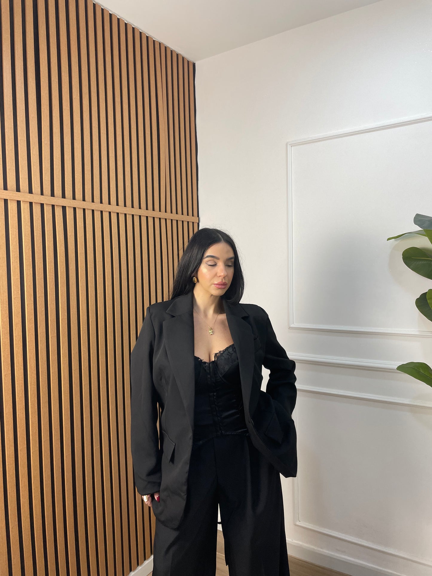 Blazer oversize nero