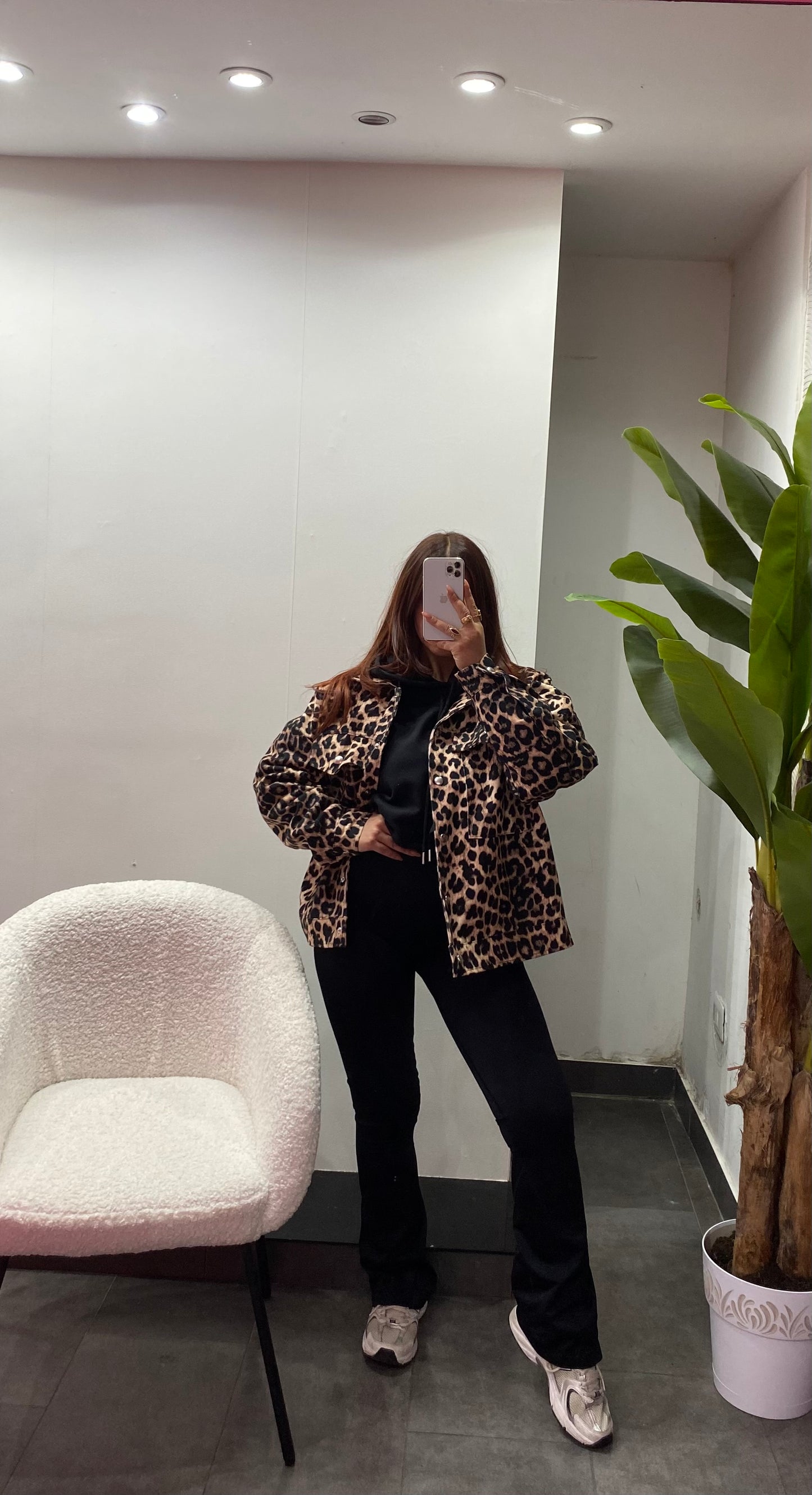 Giubbotto animalier oversize