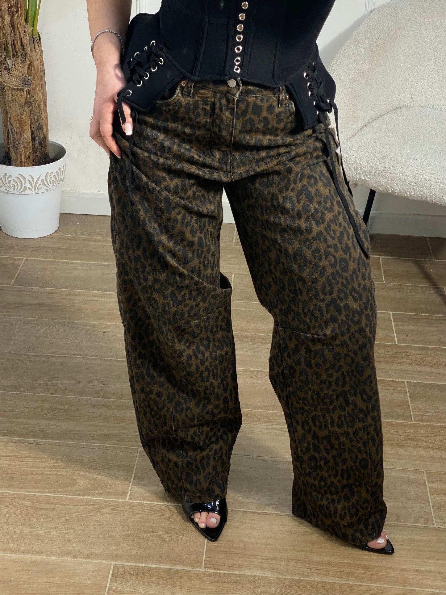 Jeans balloon animalier