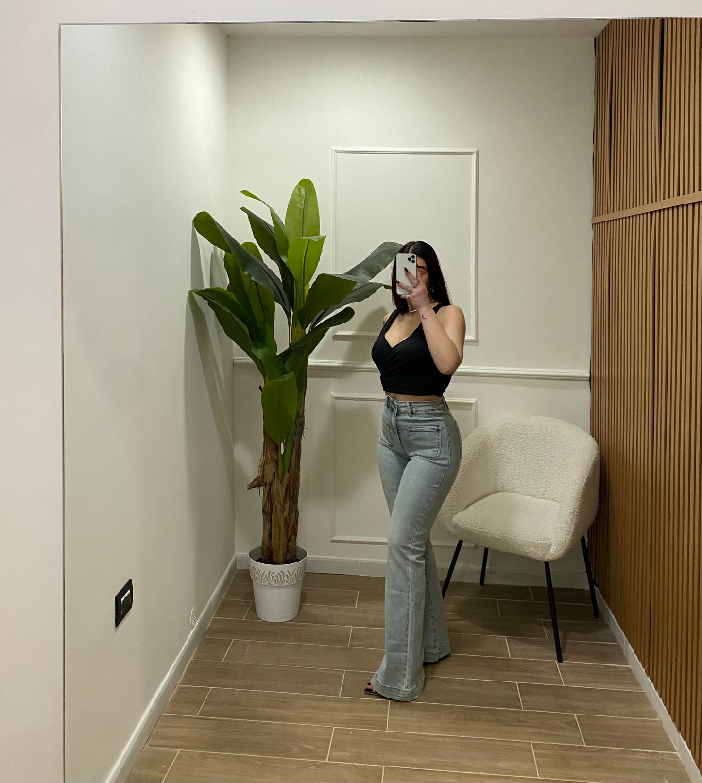 Jeans zampa tasche dritte