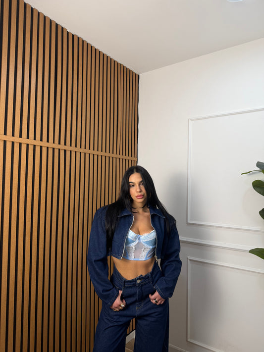 Bralette cielo celeste