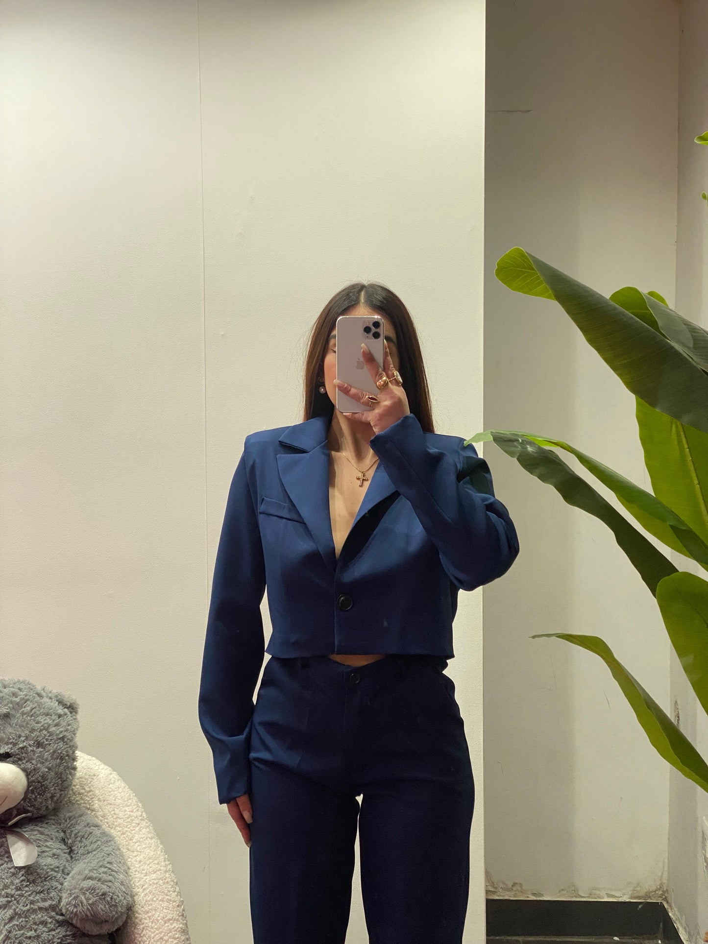 giacca crop foderata