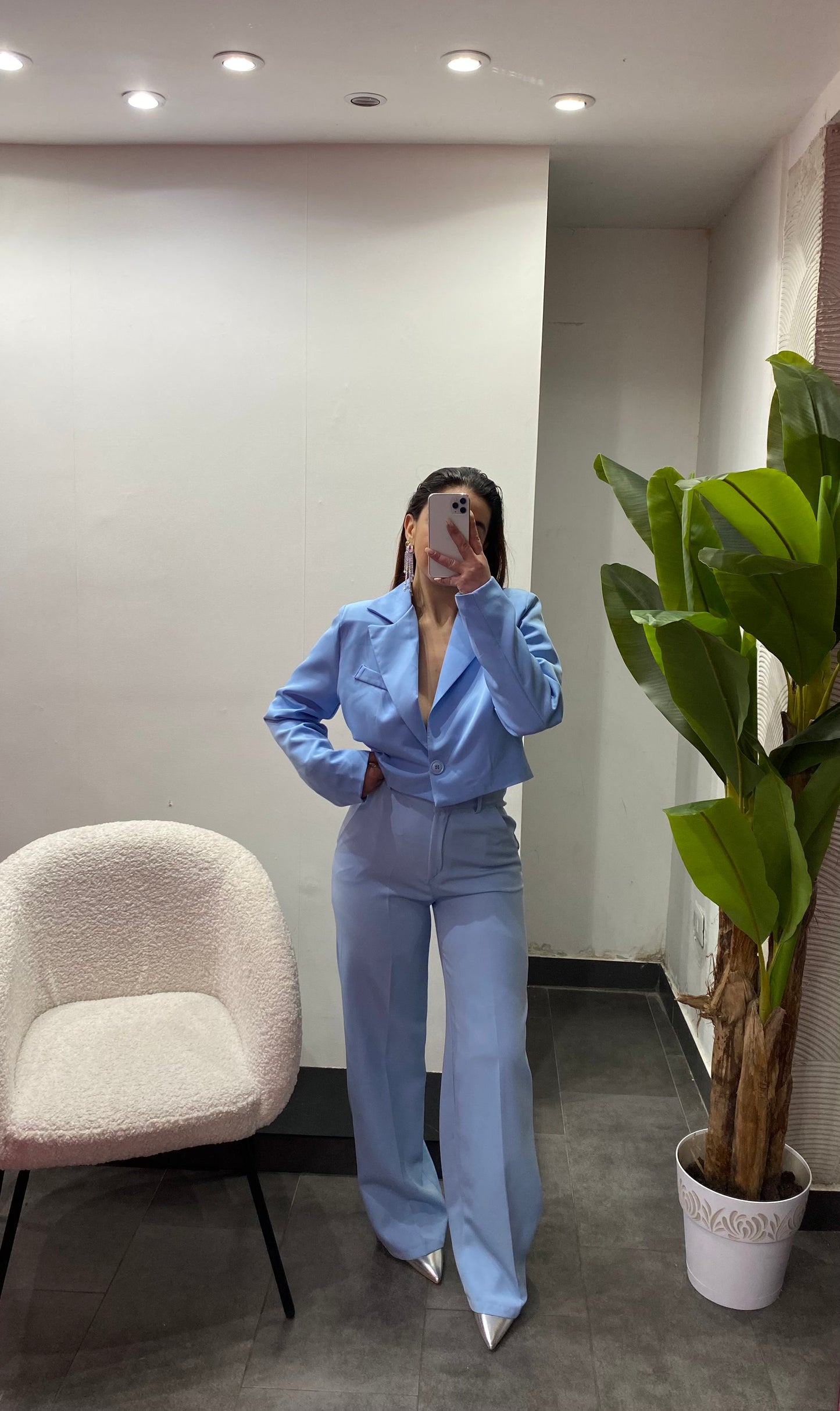 giacca crop foderata