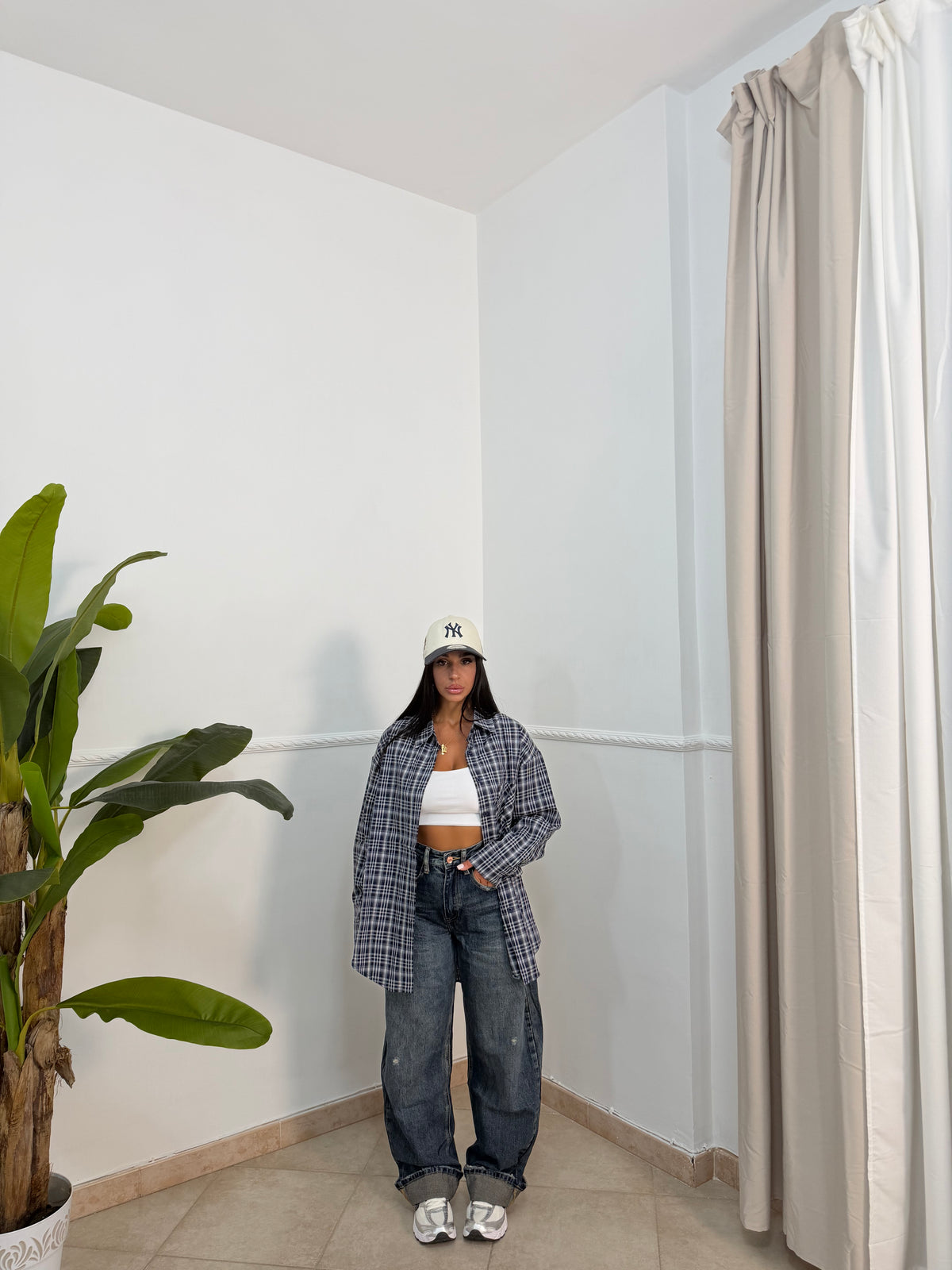 Jeans baggy piega
