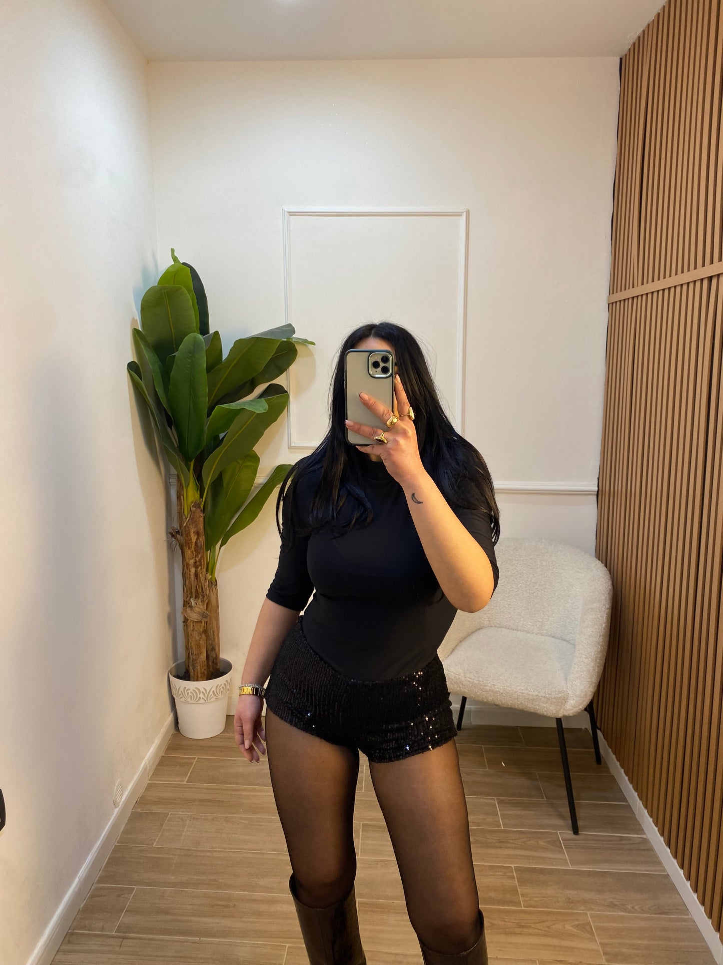 Culotte paillettes vita bassa