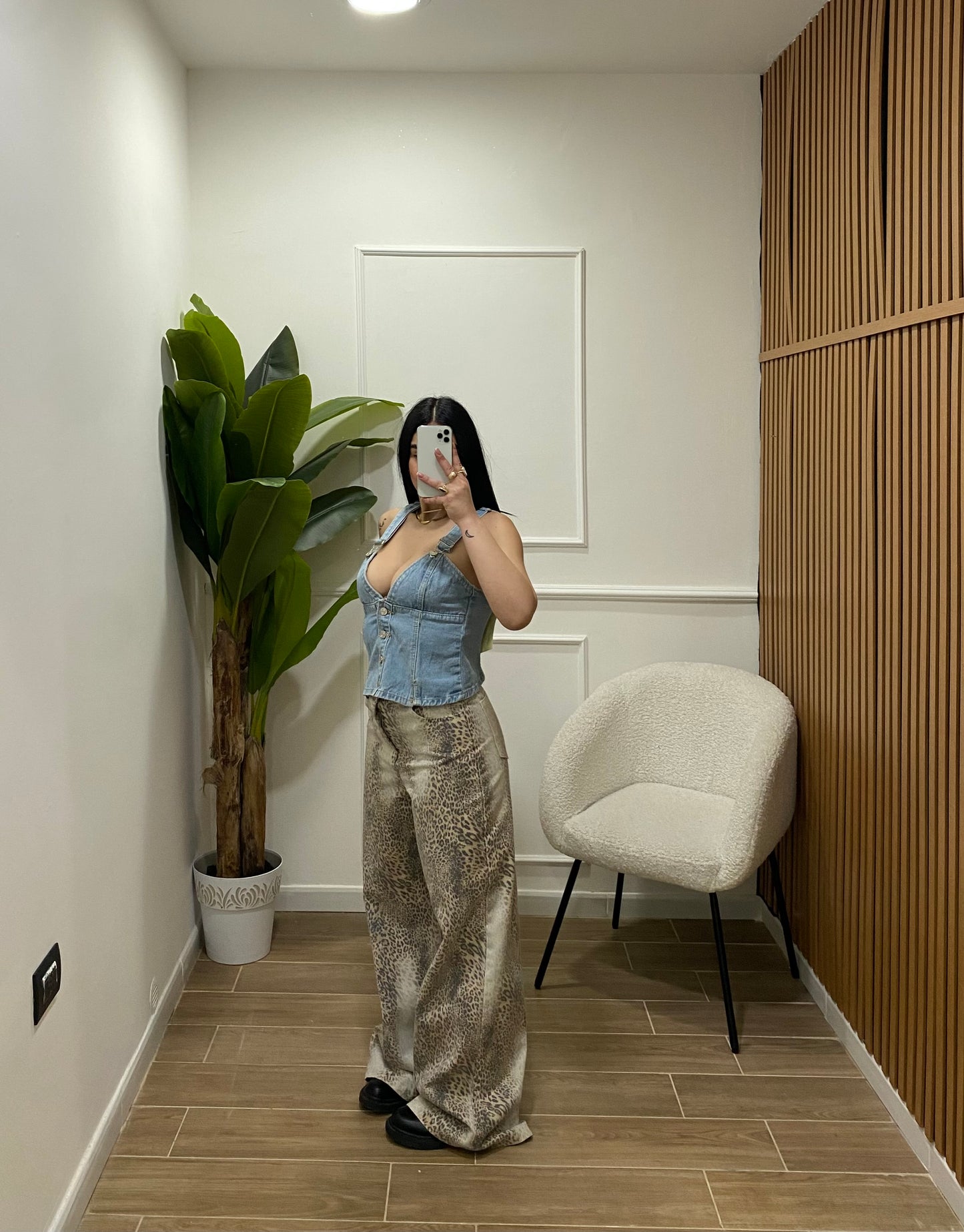 Jeans animalier sfumato