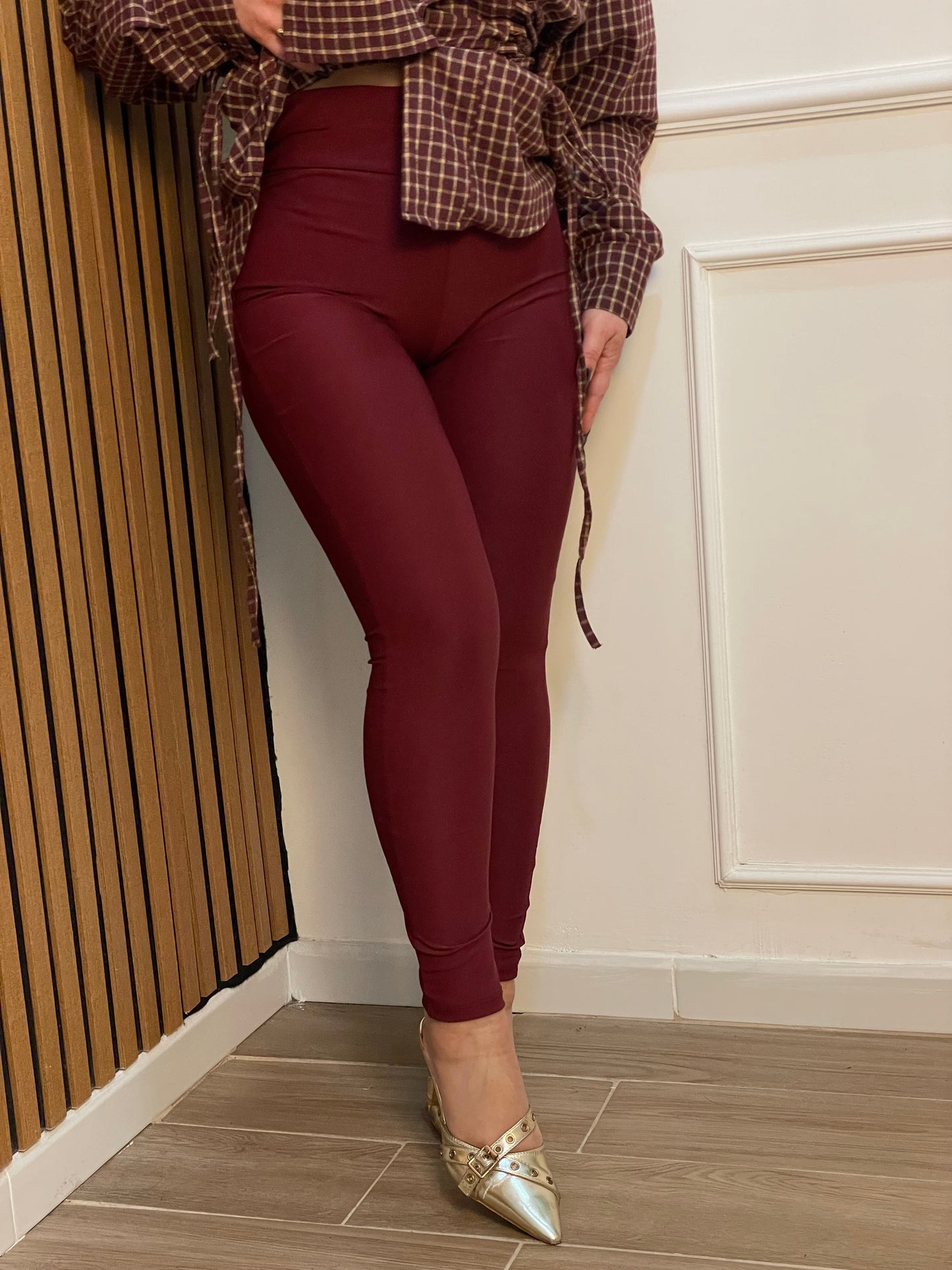 Leggins lycra vita alta