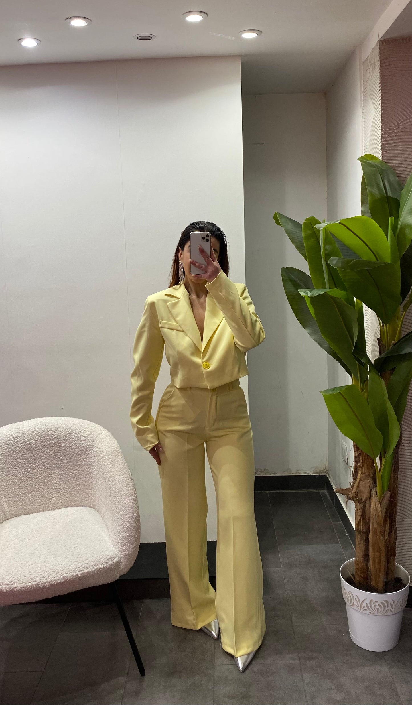 giacca crop foderata