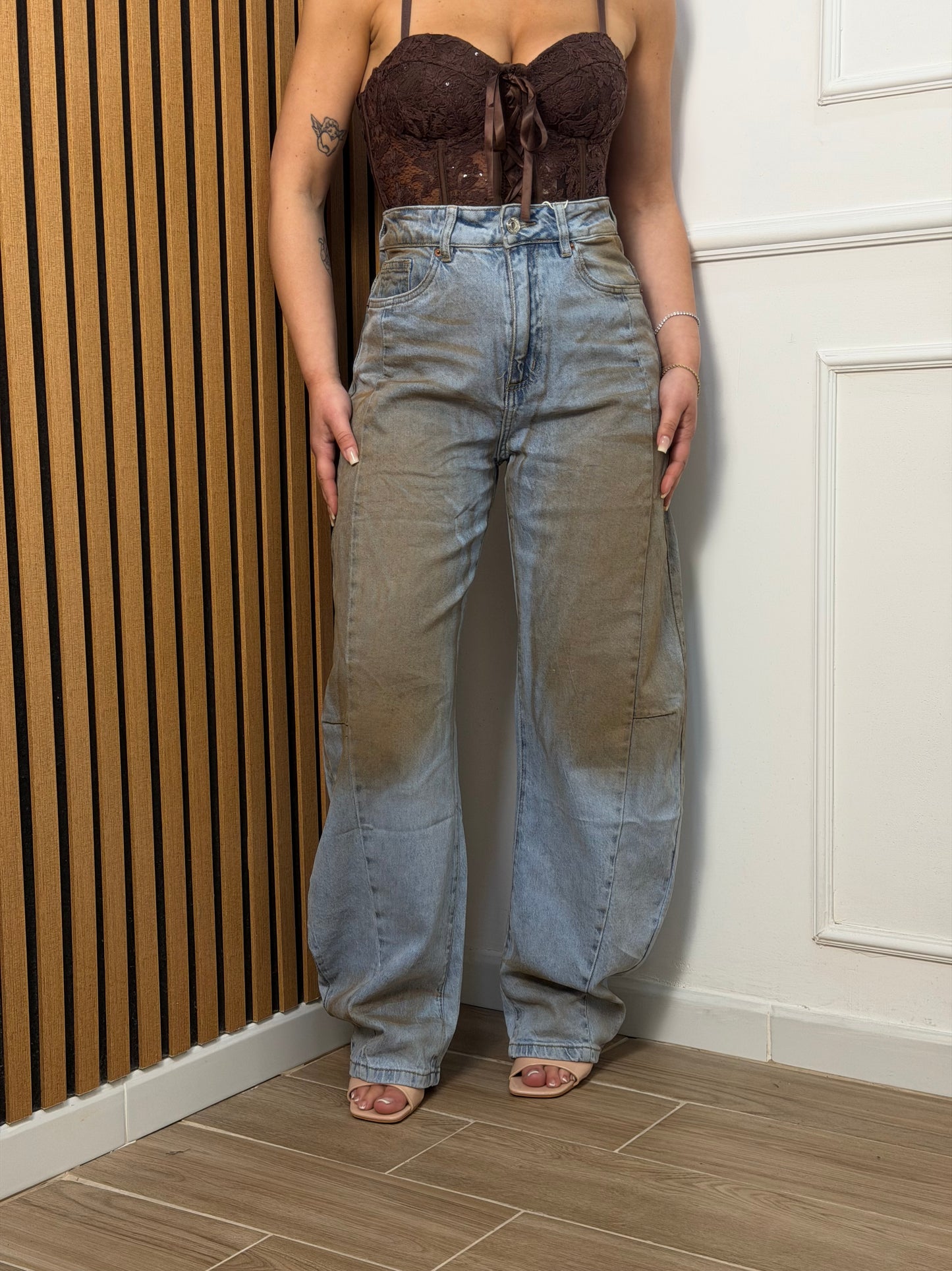 Jeans balloon sabbia