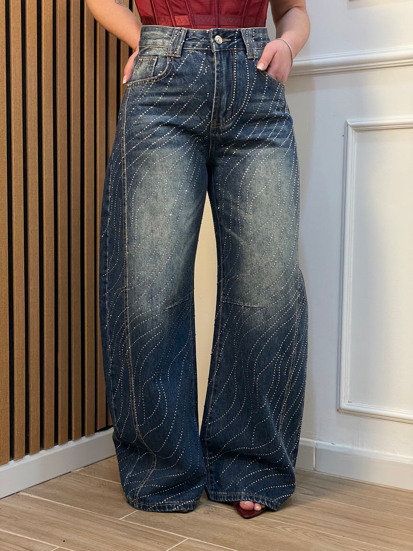 Jeans onde Swarovski