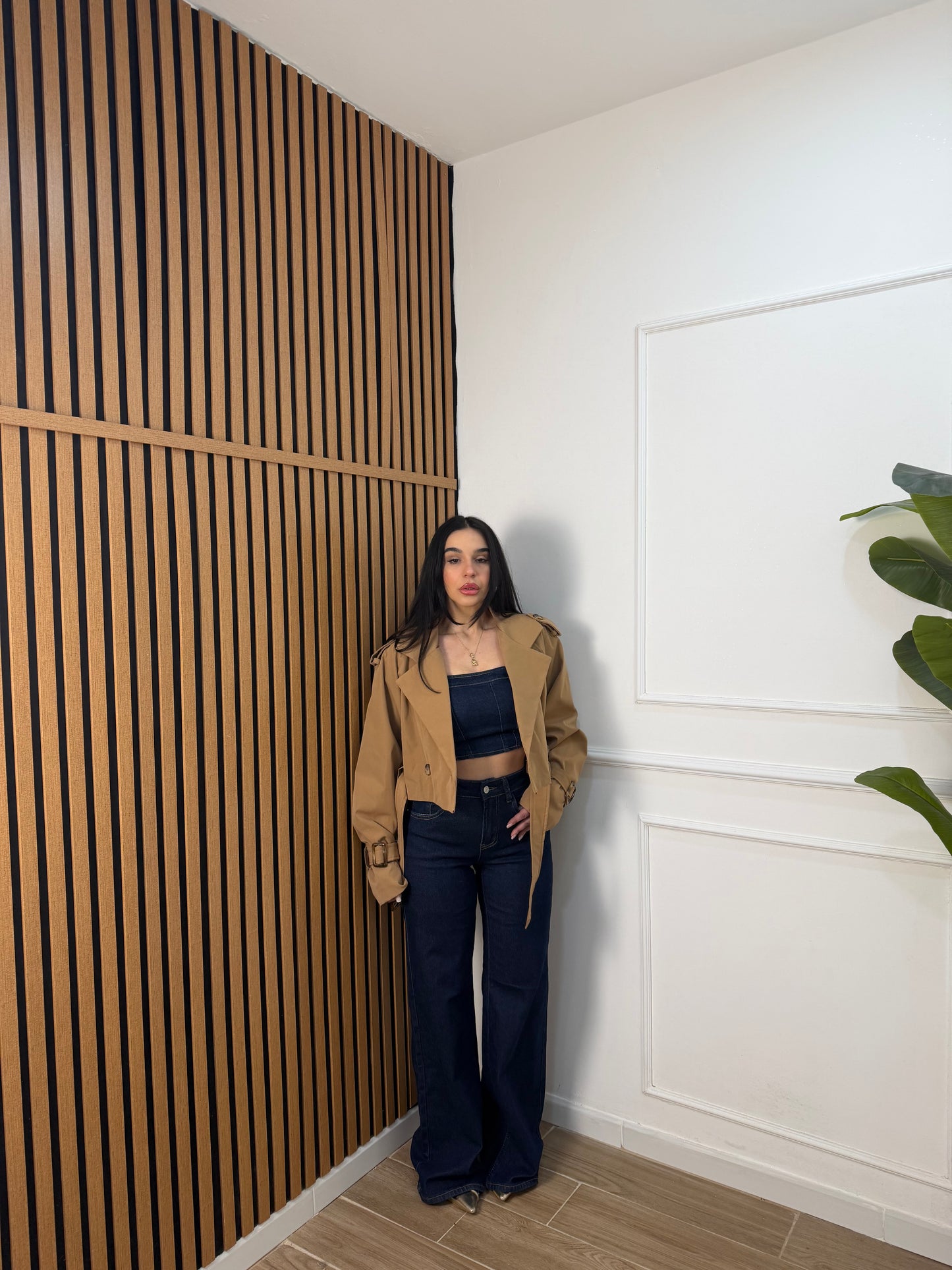Jeans palazzo scuro
