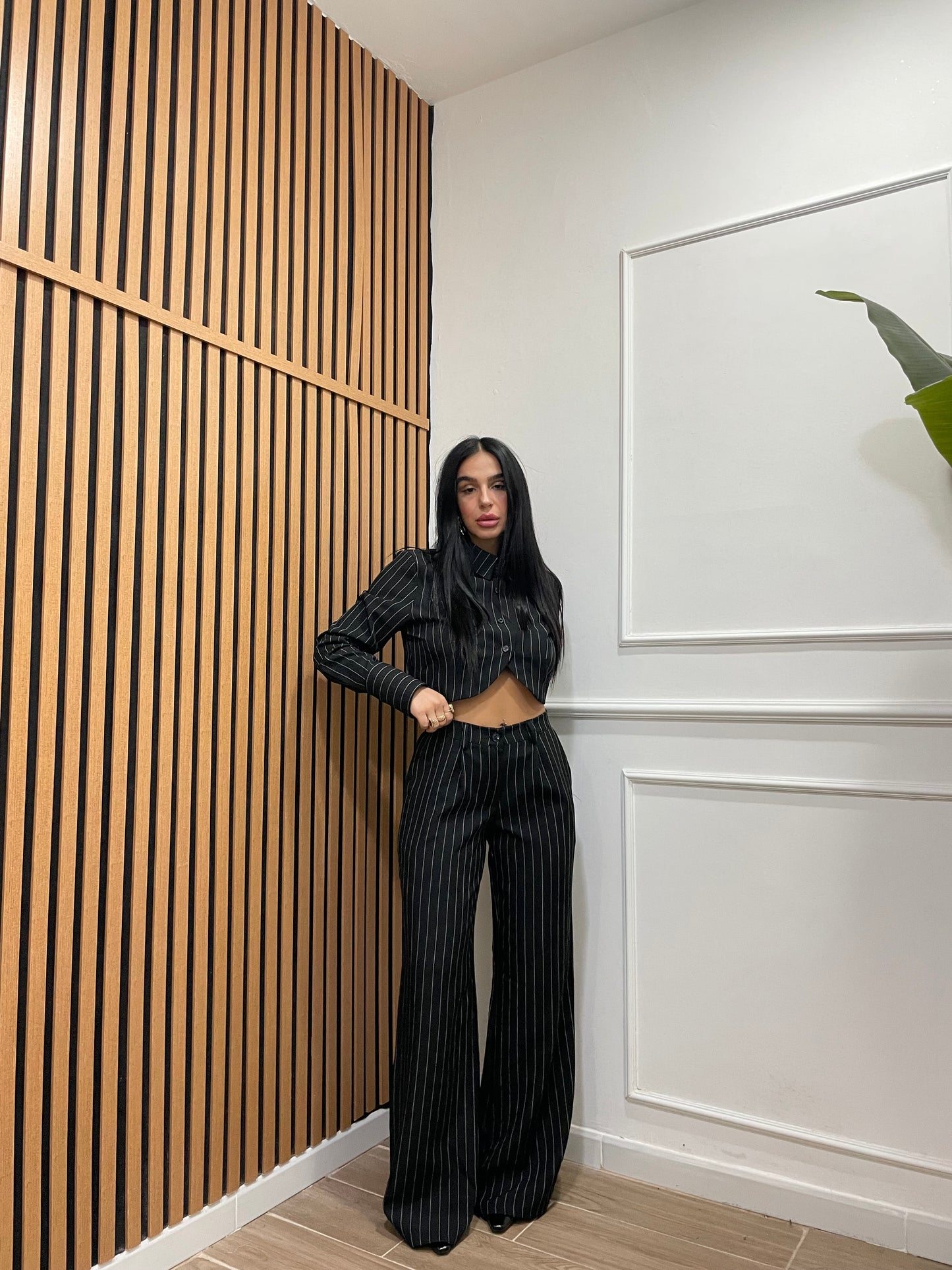 Tailleur gessato Lavinia