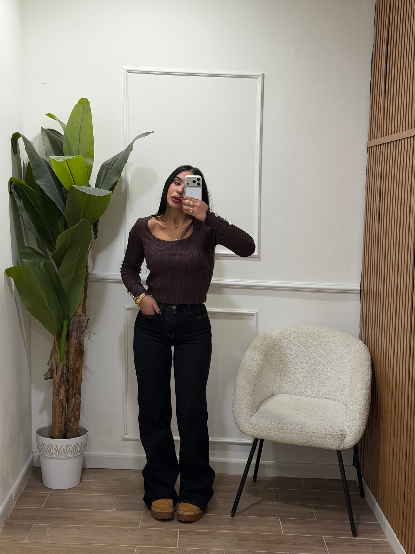 Jeans palazzo lavaggio zero