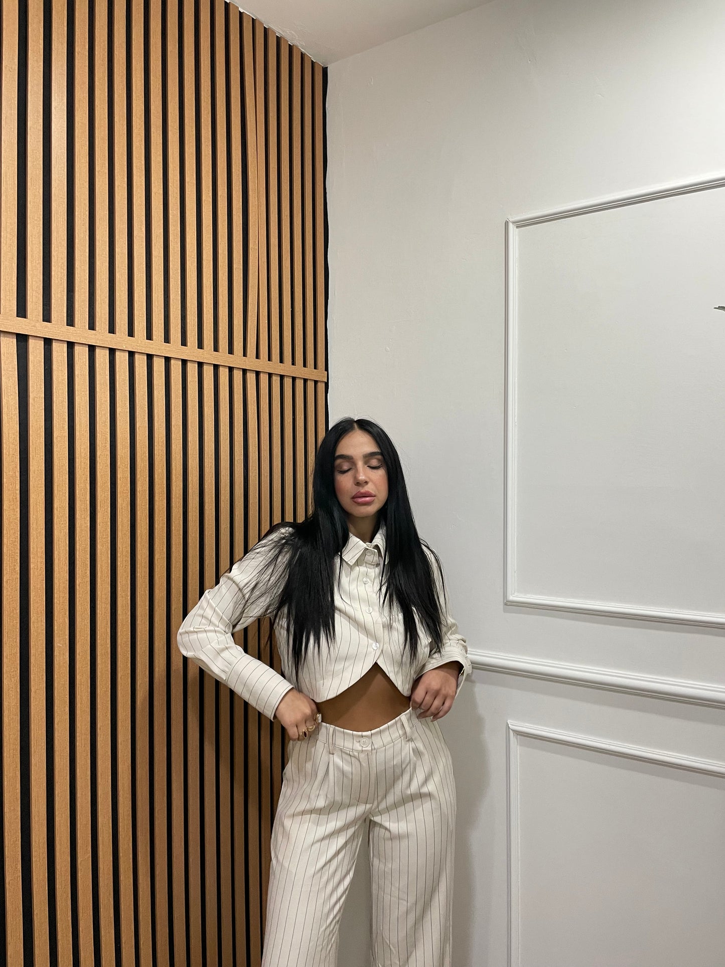 Tailleur gessato Lavinia