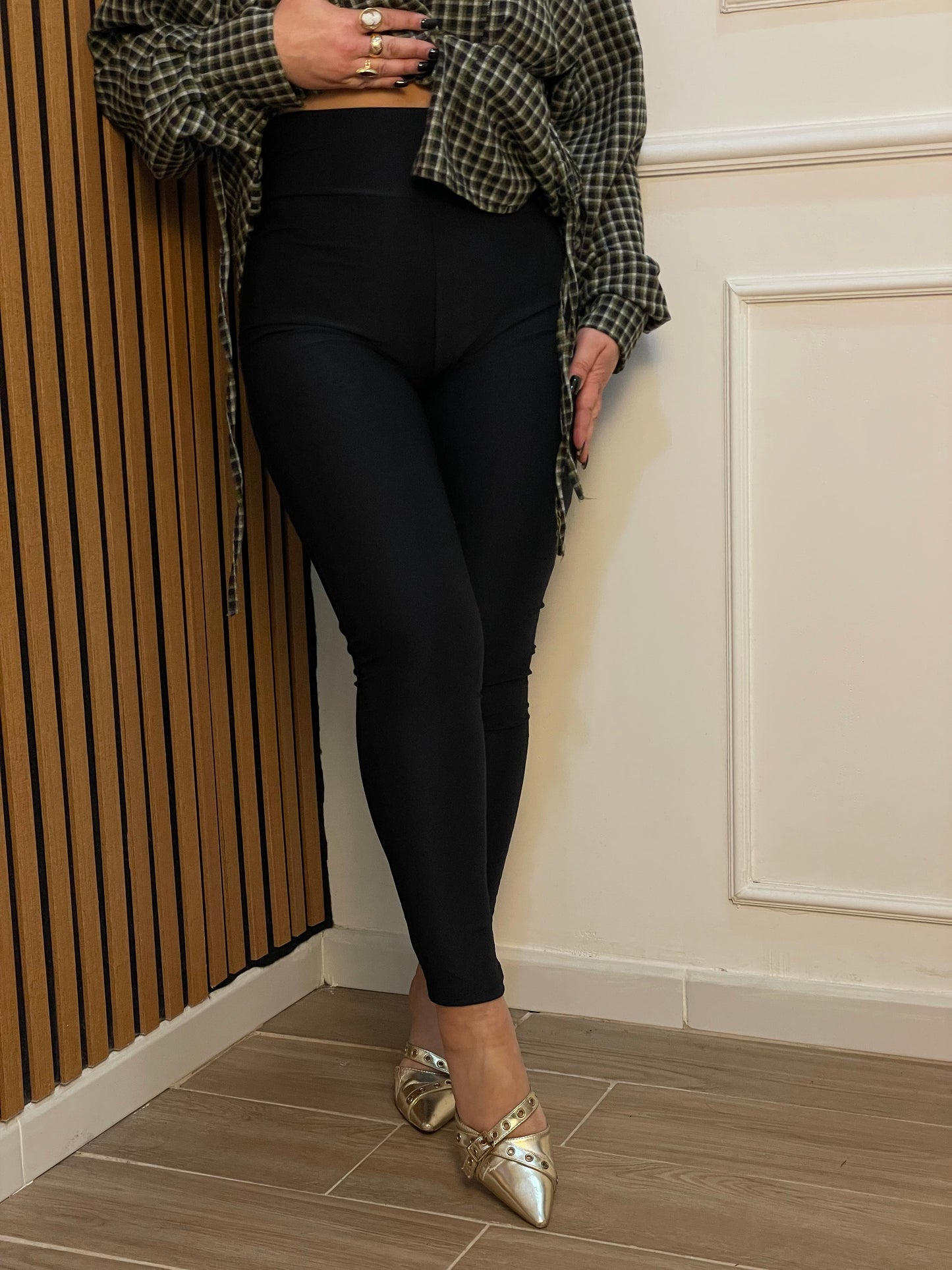 Leggins lycra vita alta