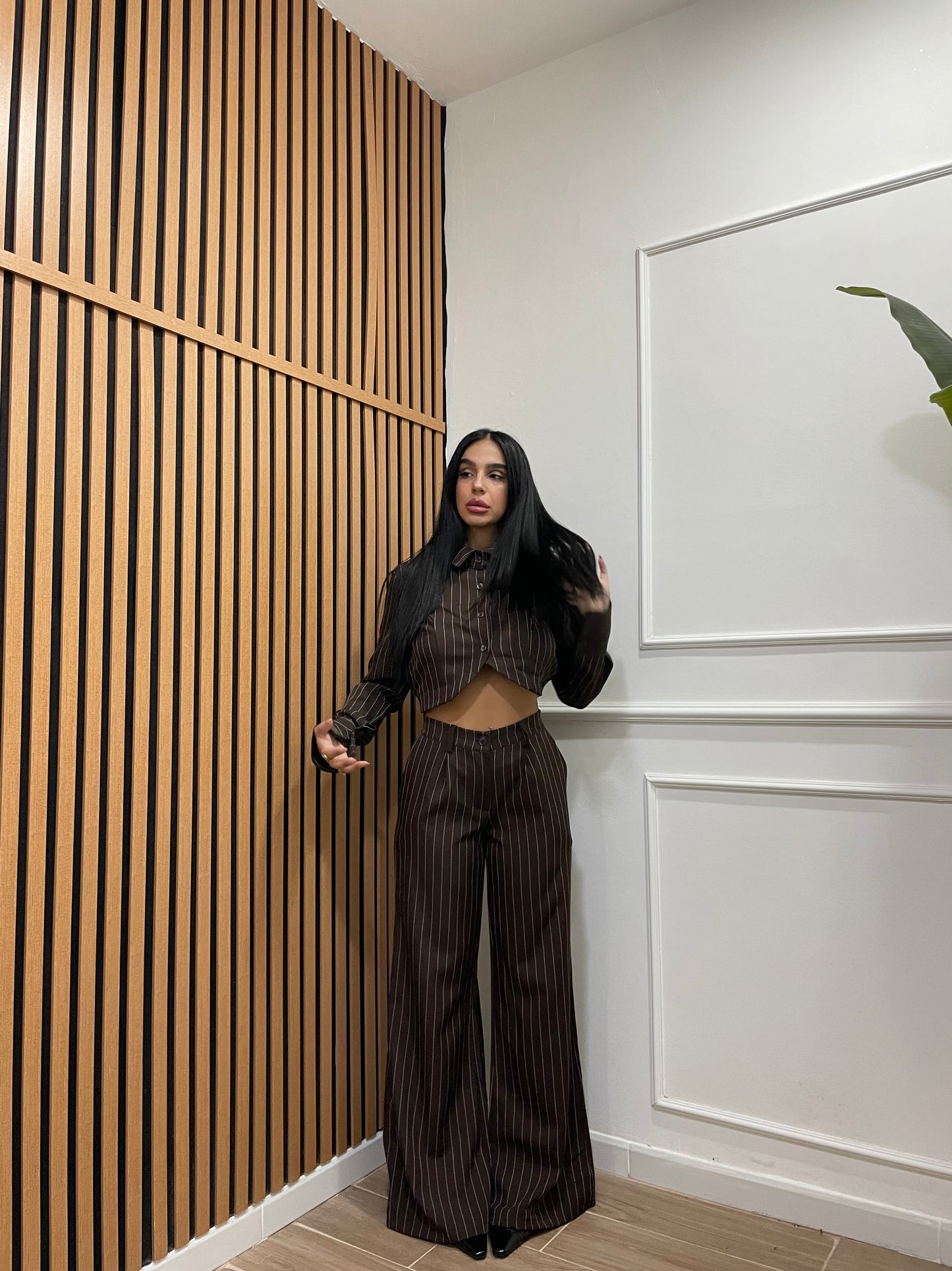 Tailleur gessato Lavinia