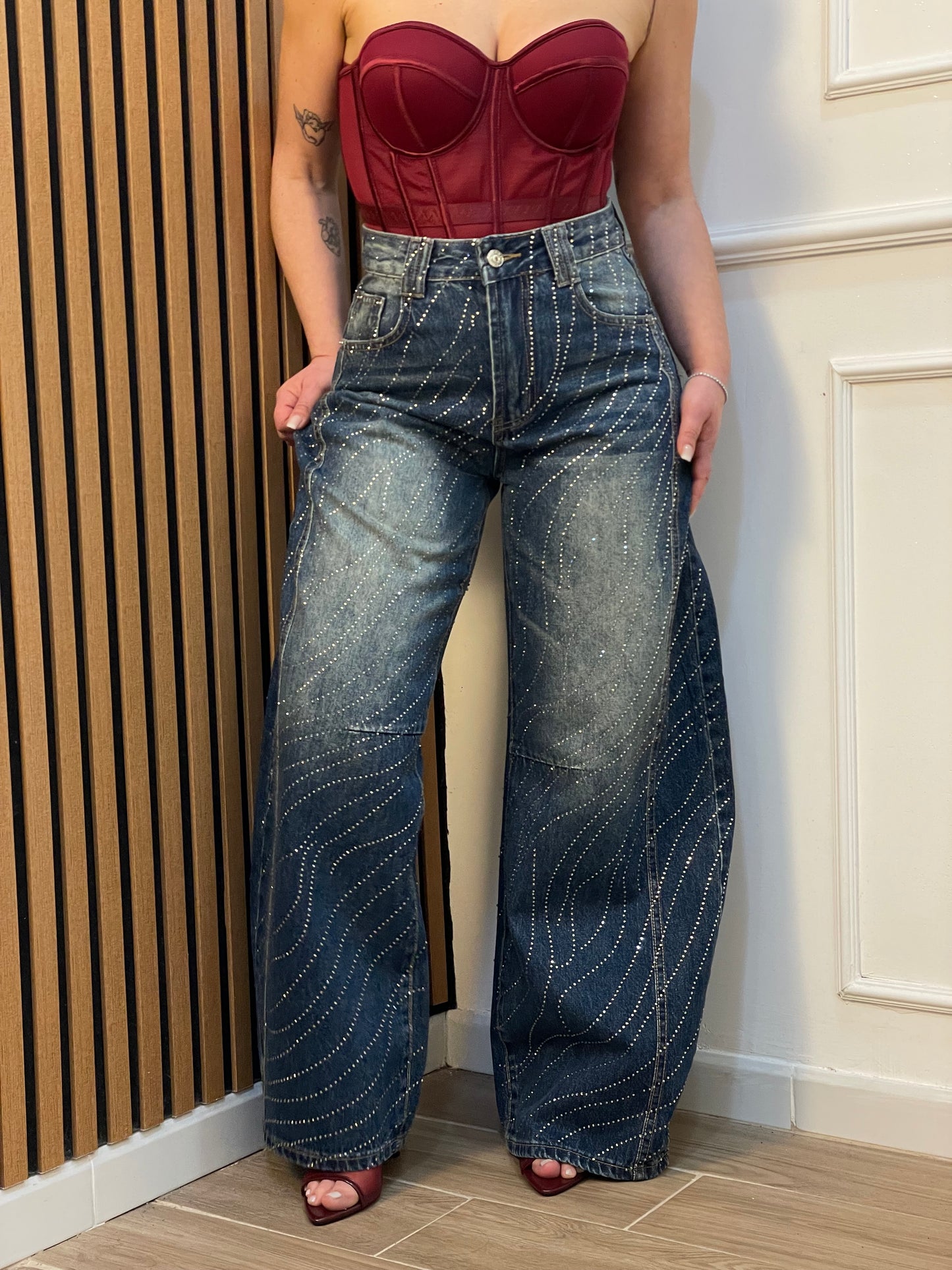 Jeans onde Swarovski