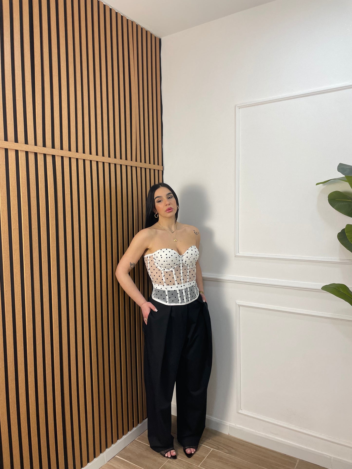 Corsetto pois trasparenza