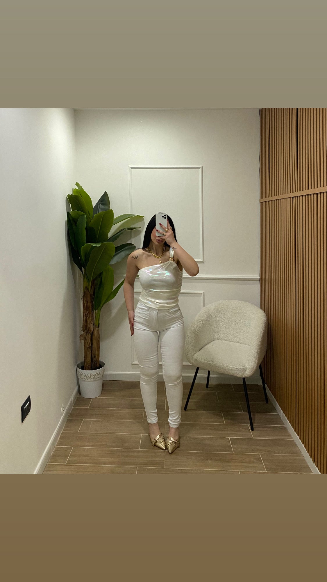 Jeans Skinny push-up bianco