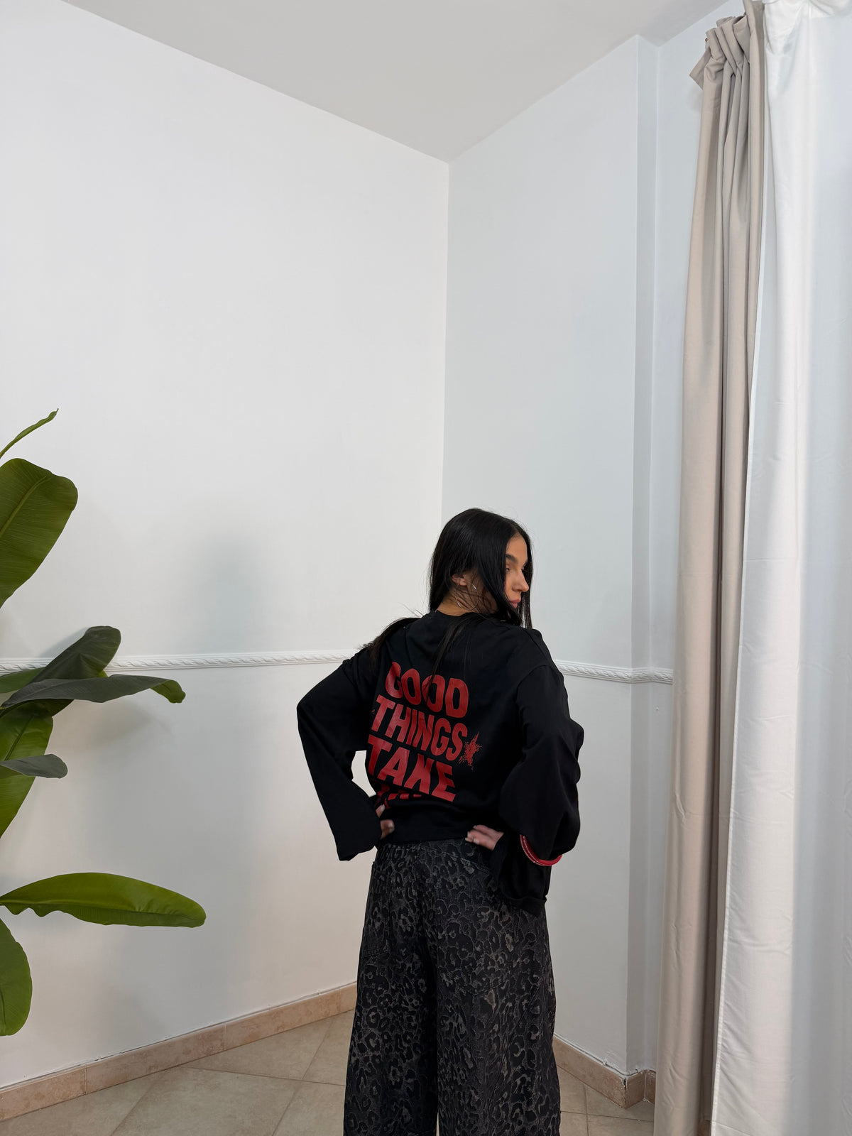 T-shirt long sleeve TIME