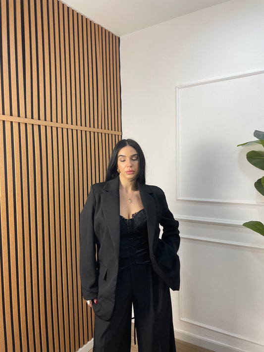 Blazer oversize nero