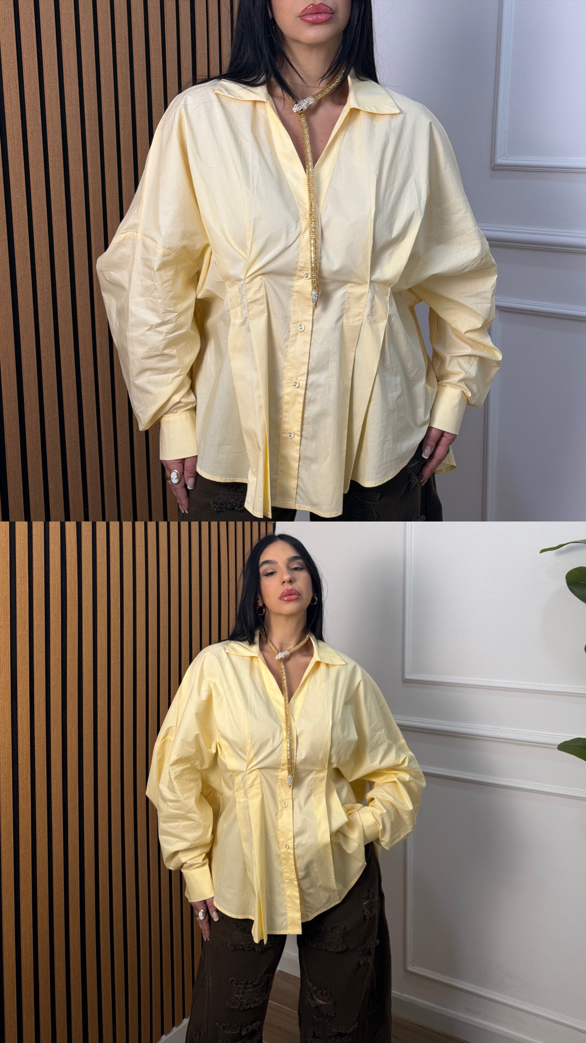 Camicia Amalia Pence gialla