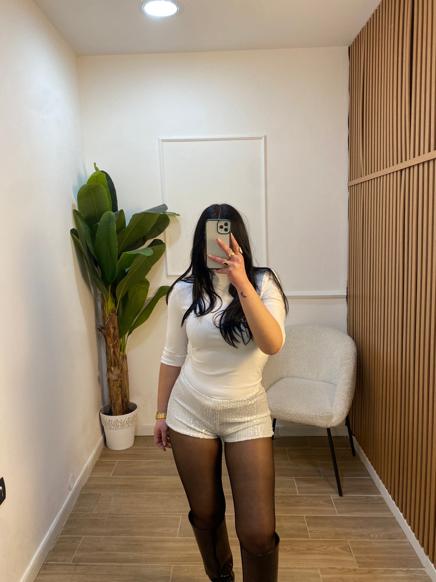 Culotte paillettes vita bassa