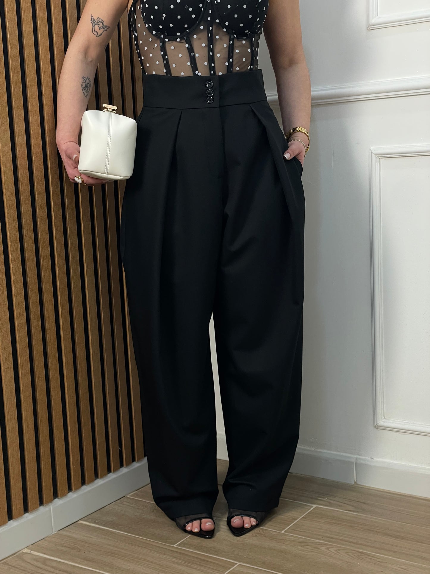 Pantalone bustino triplo bottone