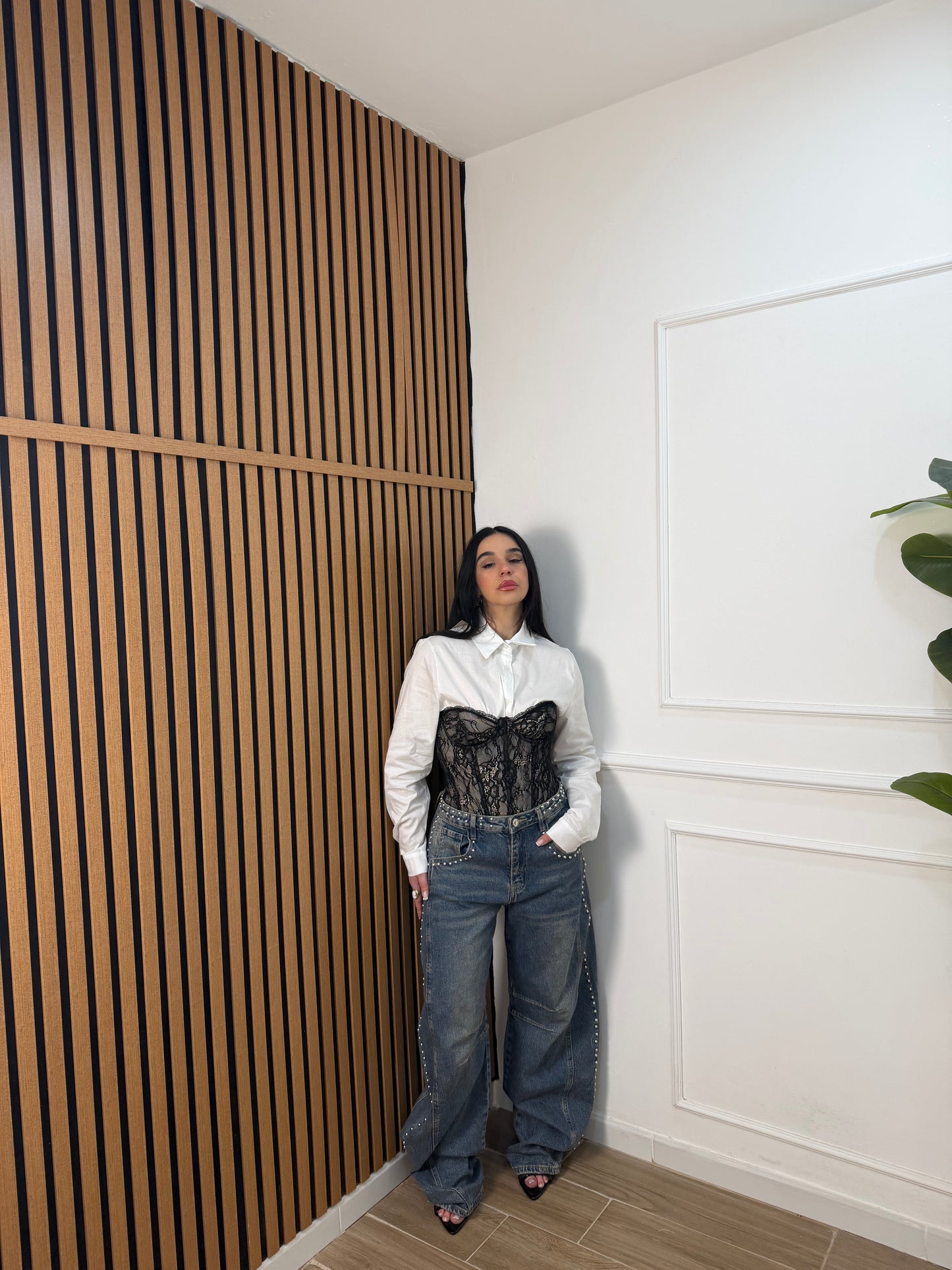 Jeans balloon borchie