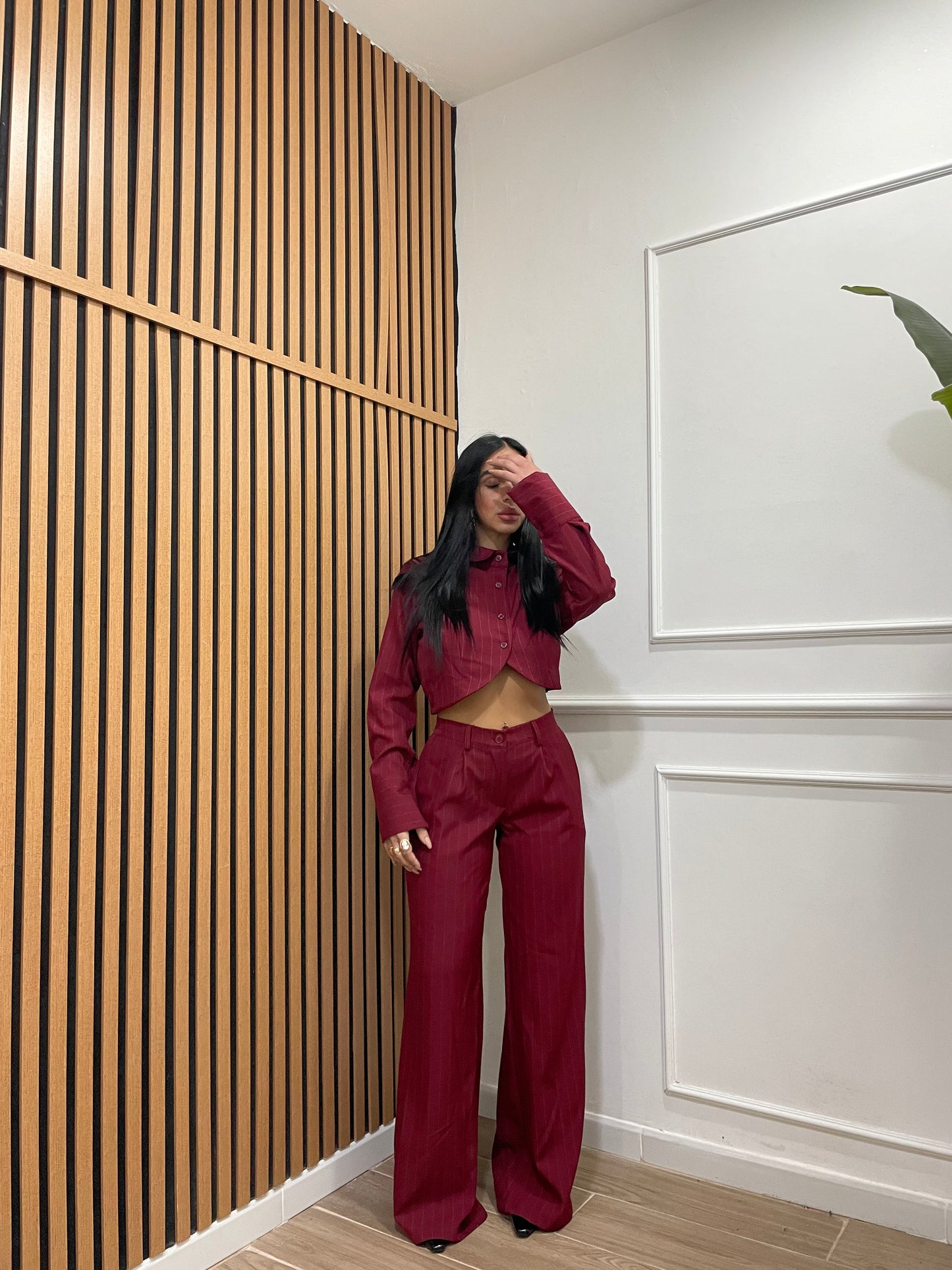 Tailleur gessato Lavinia