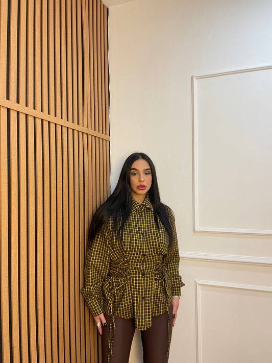 Camicia quadri stringhe