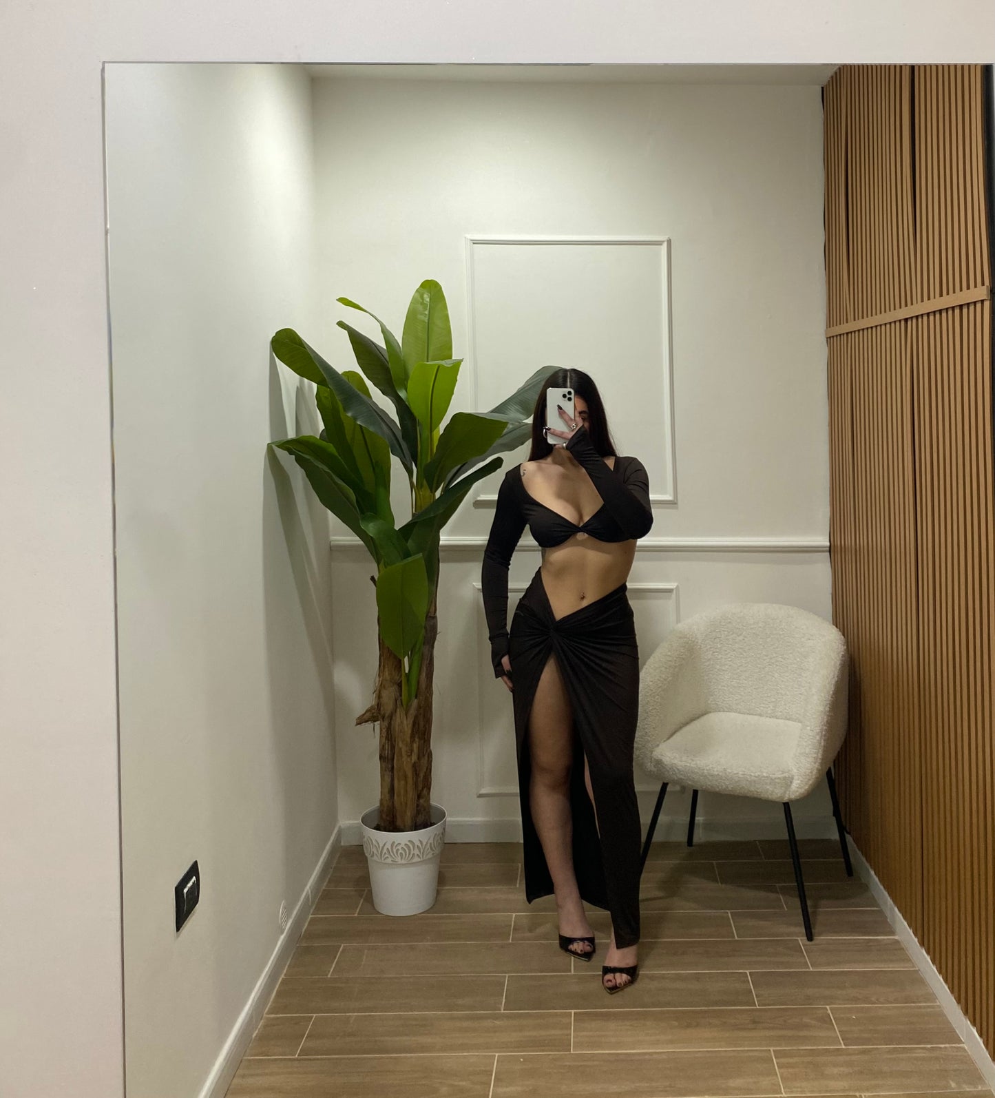 Coordinato gonna maxi spacco