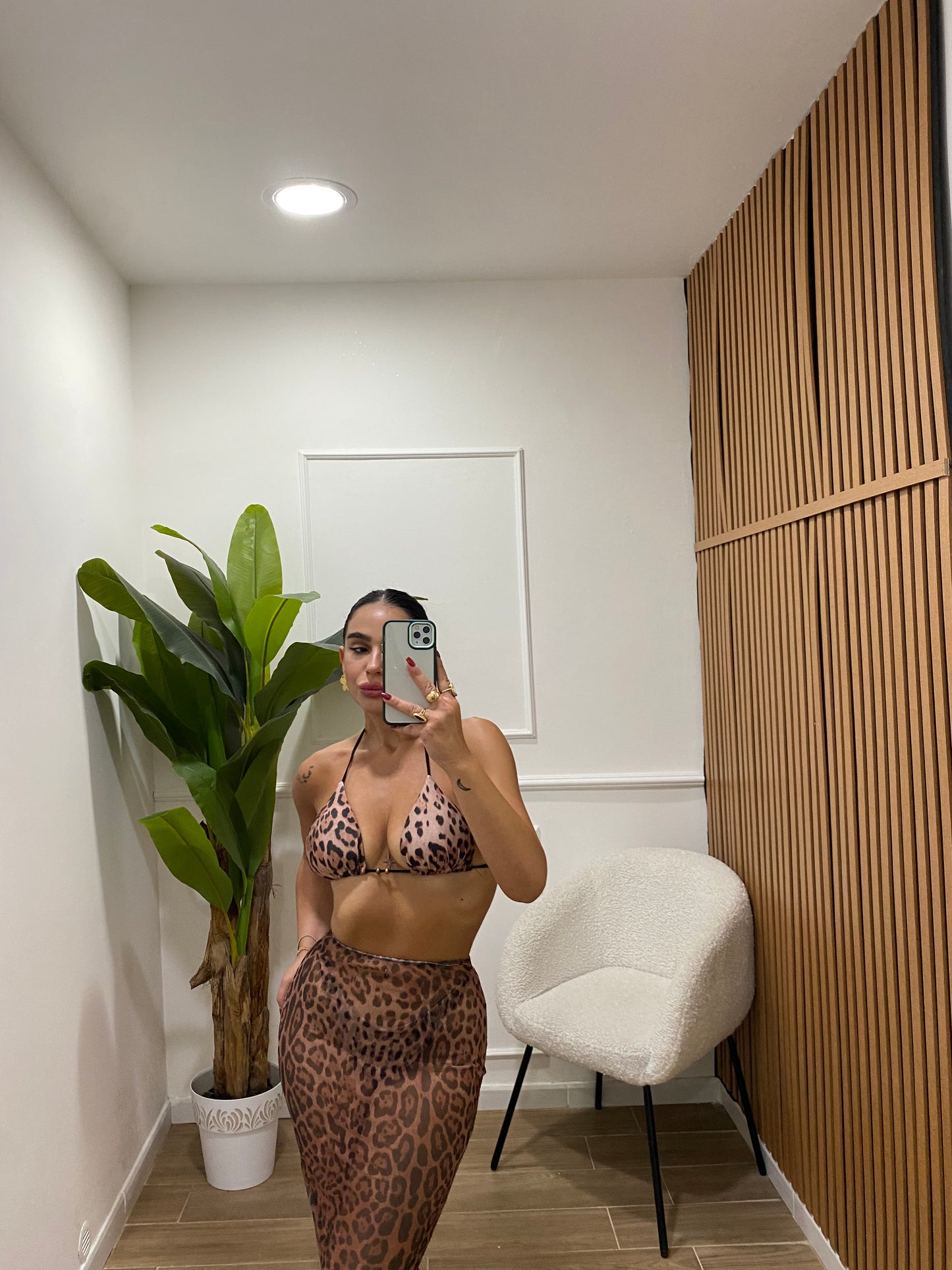 Bikini animalier gonna flamenco