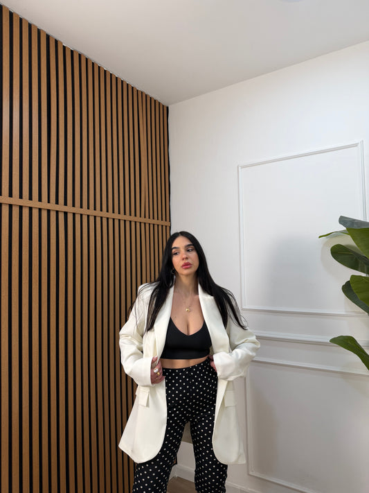 Blazer oversize panna