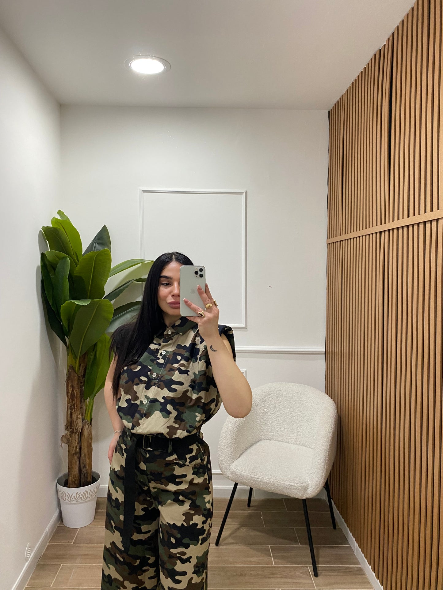 Camicia mimetica spalline