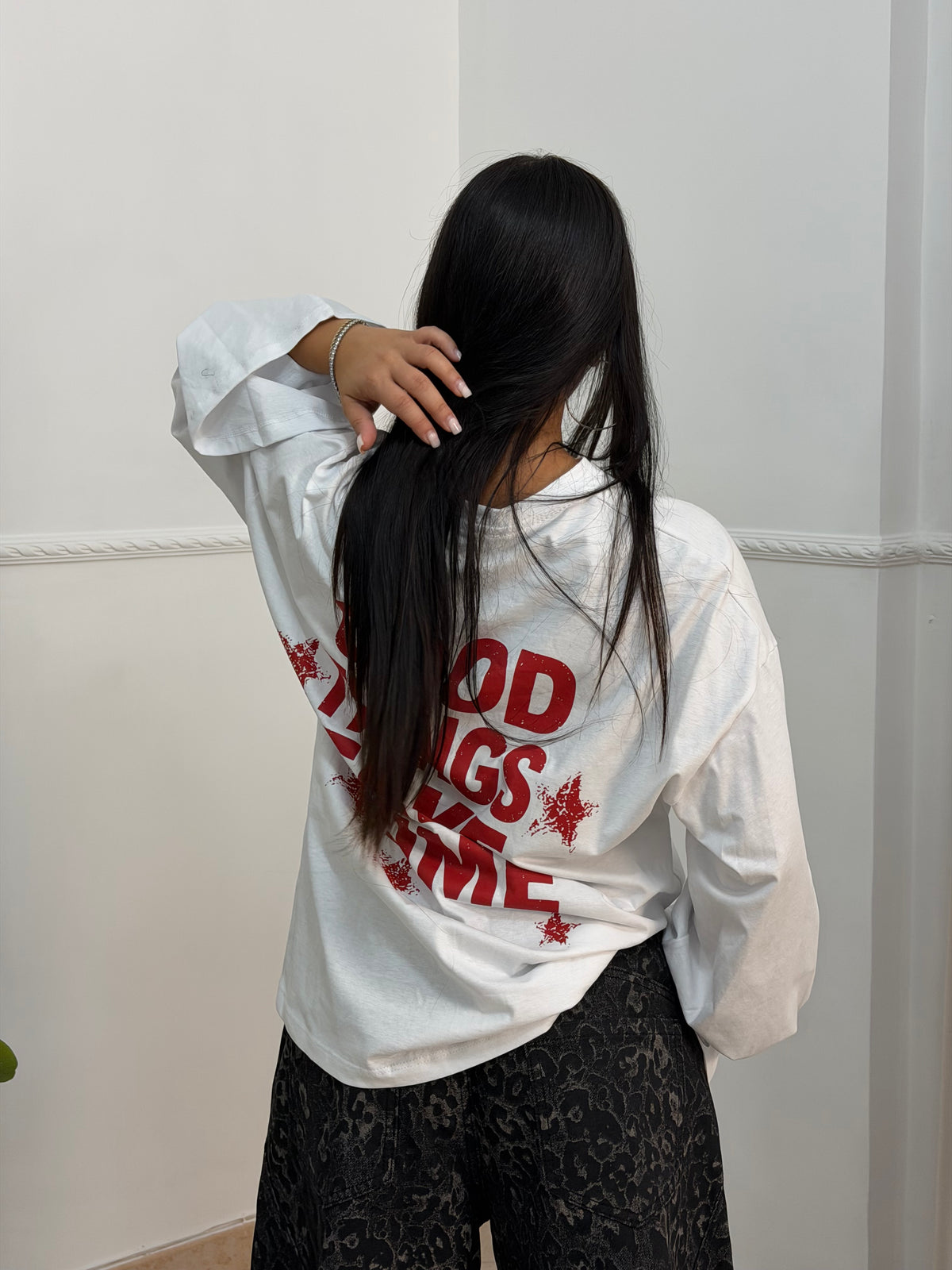 T-shirt long sleeve TIME