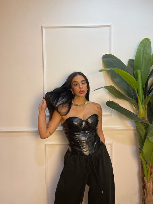 Corpetto ecopelle pitone