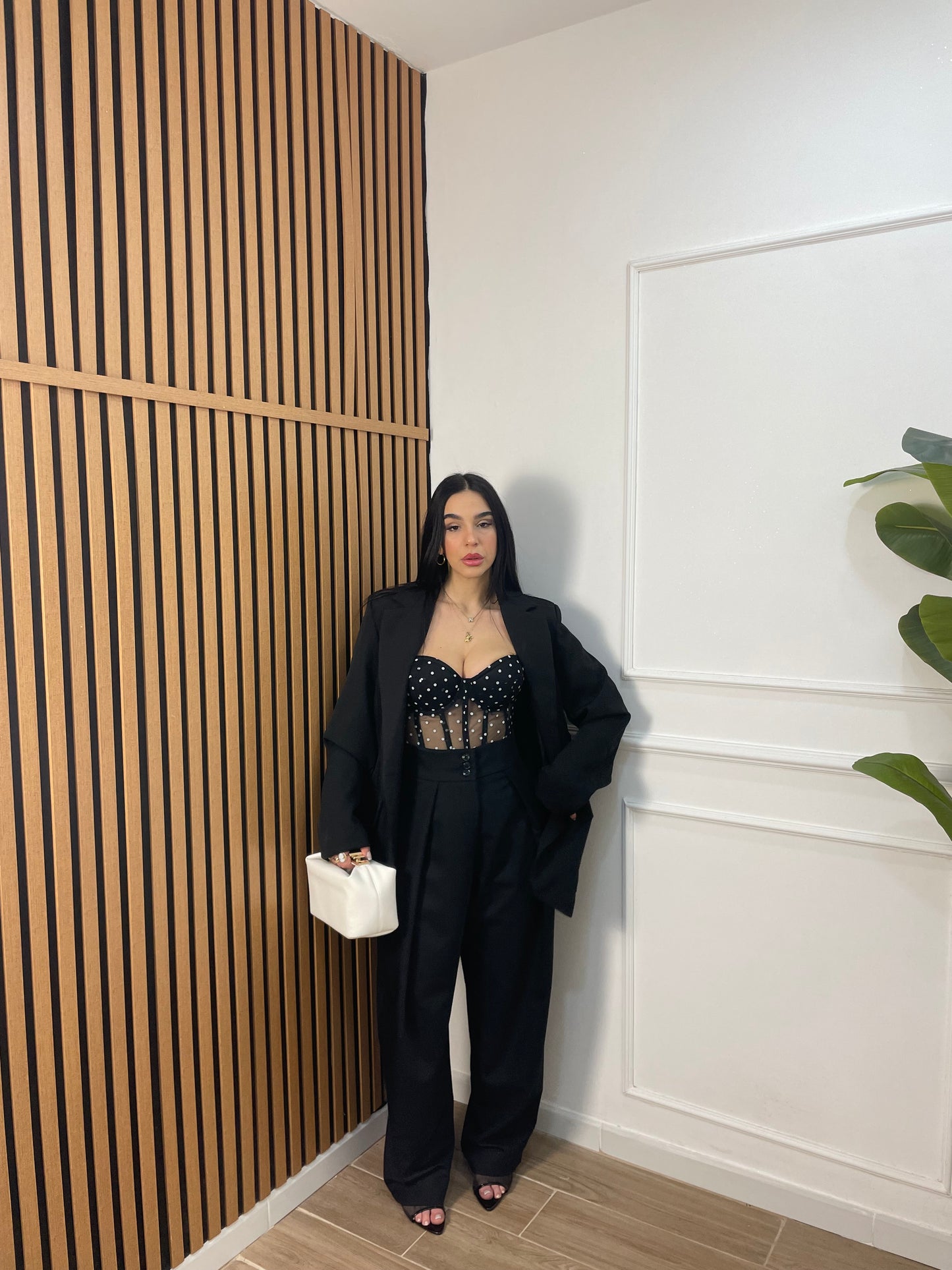 Pantalone bustino triplo bottone