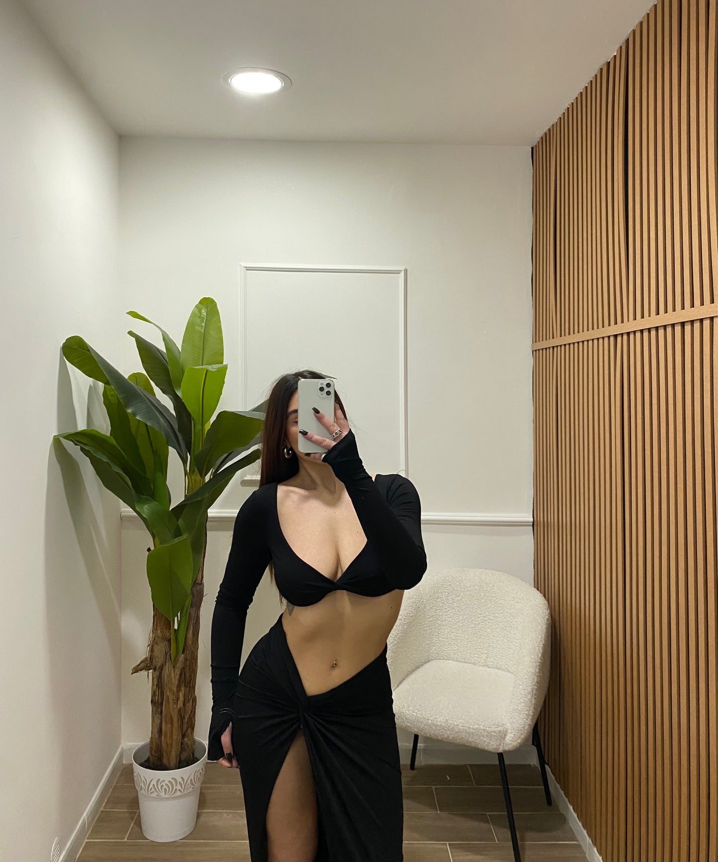 Coordinato gonna maxi spacco