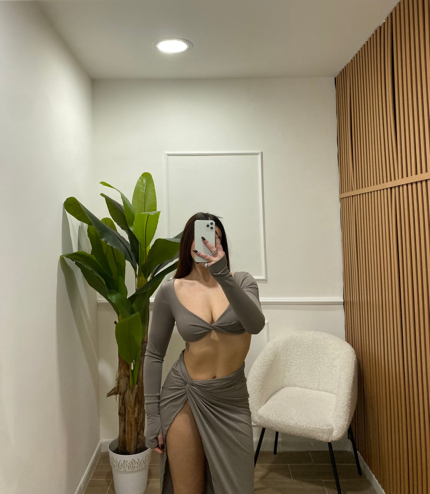 Coordinato gonna maxi spacco