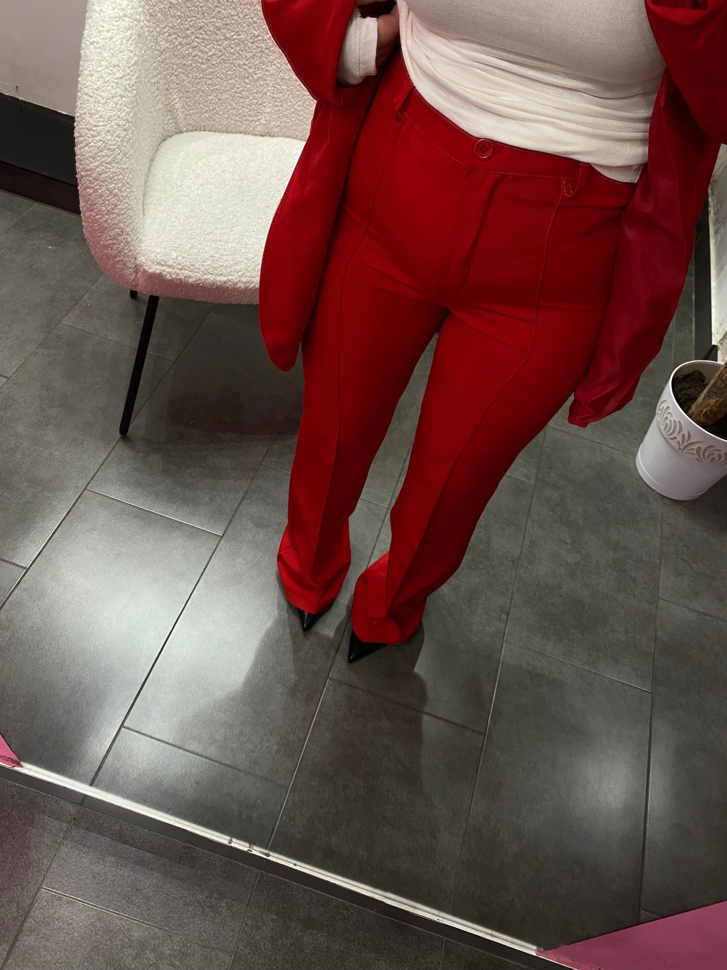 Pantalone zampa rosso