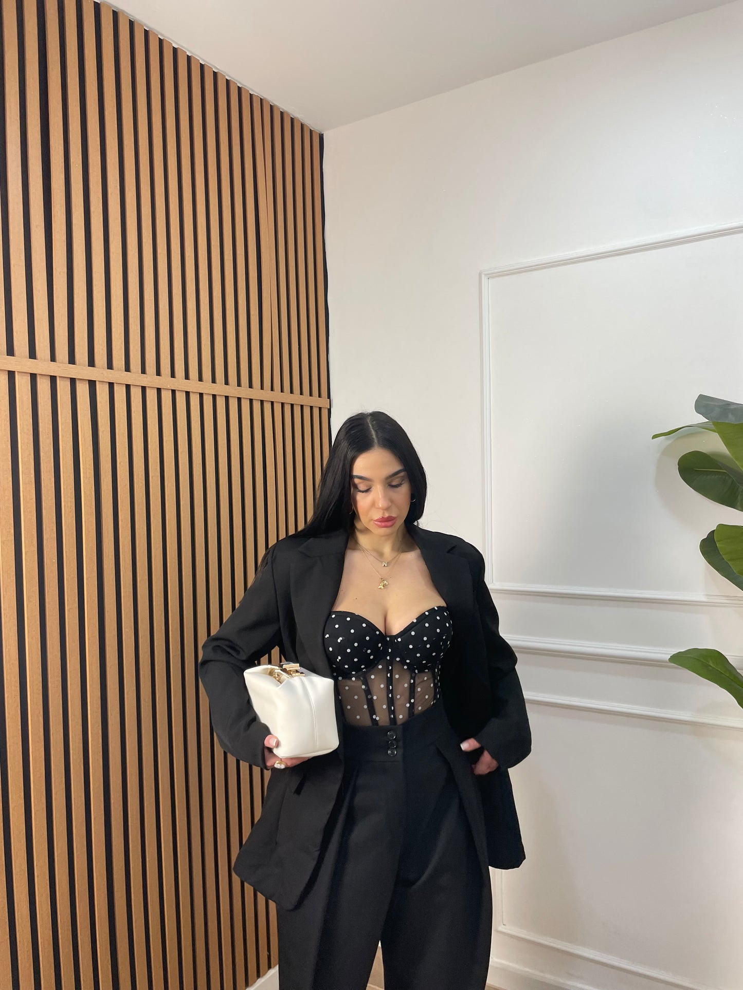 Corsetto pois trasparenza