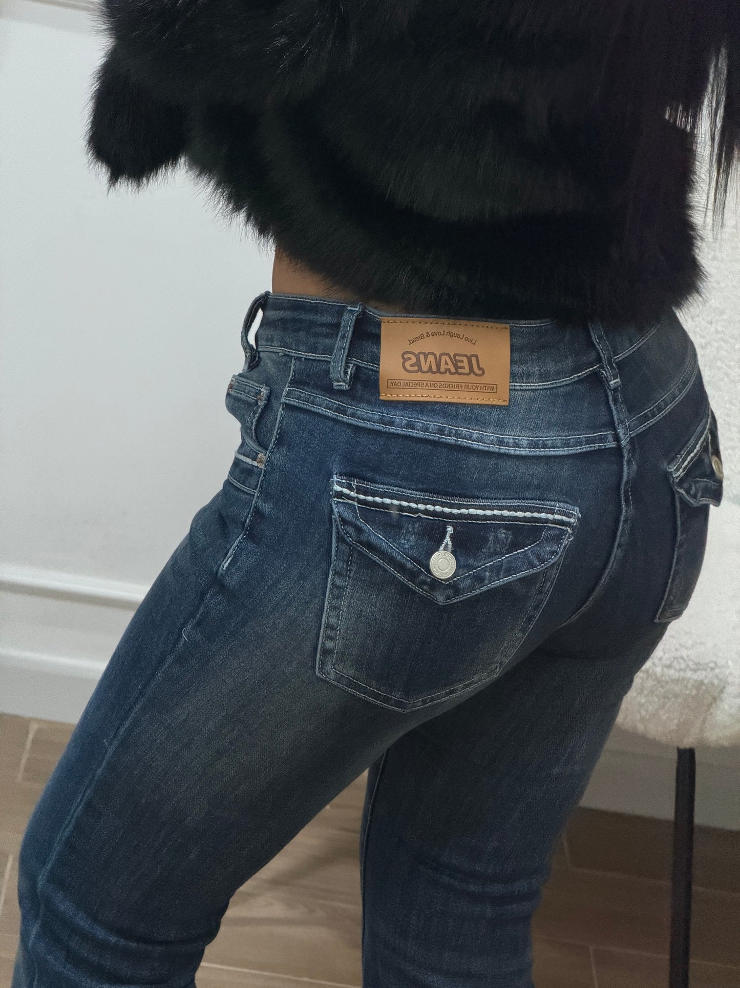 Jeans zampa vita bassa